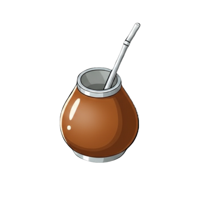 Traditional calbaza with bombilla