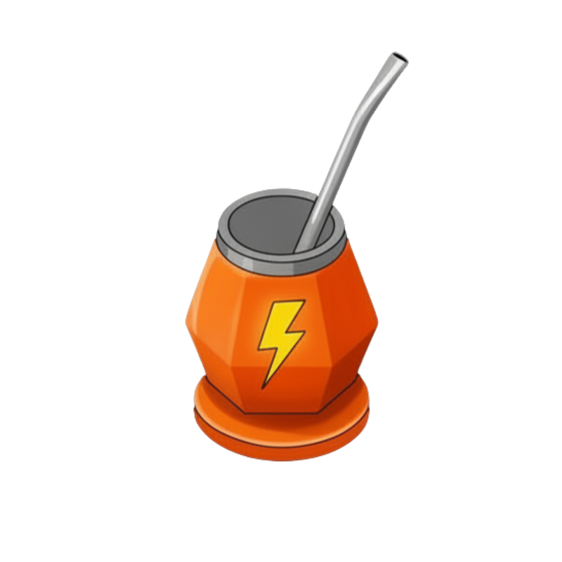 Strong yerba mate calabaza with bombilla 